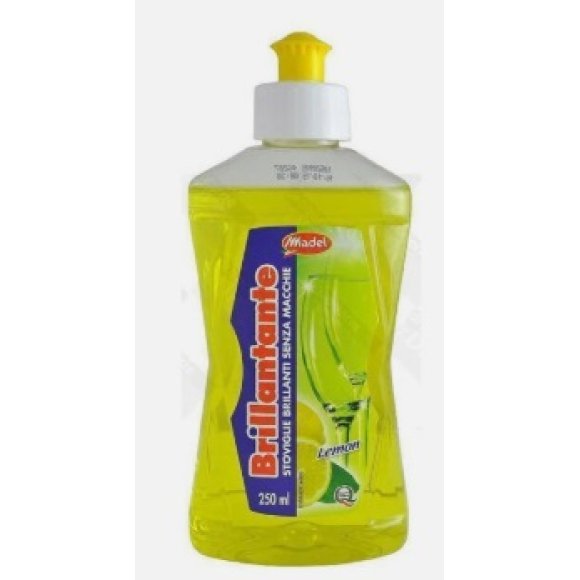 MADEL BRILLANTANTE LIMONE PER STOVIGLIE BRILLANTI SENZA MACCHIE 250 ML 