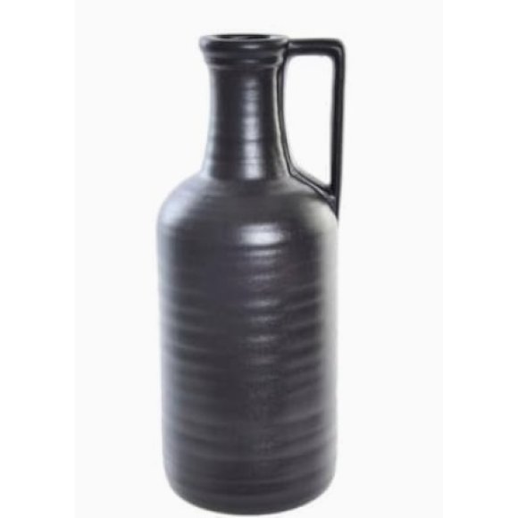 VASO PORCELLANA OPACO NERO - 13X13X32