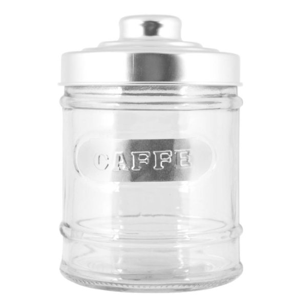 VISCIO BARATTOLO CAFFE' IN VETRO CON COPERCHIO IN ALLUMINIO - 750 ML