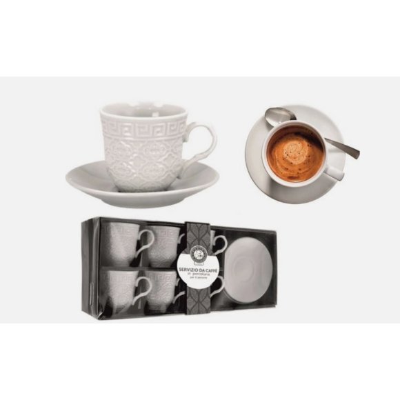 SERVIZIO TAZZINE + PIATTINI - 6 PEZZI 