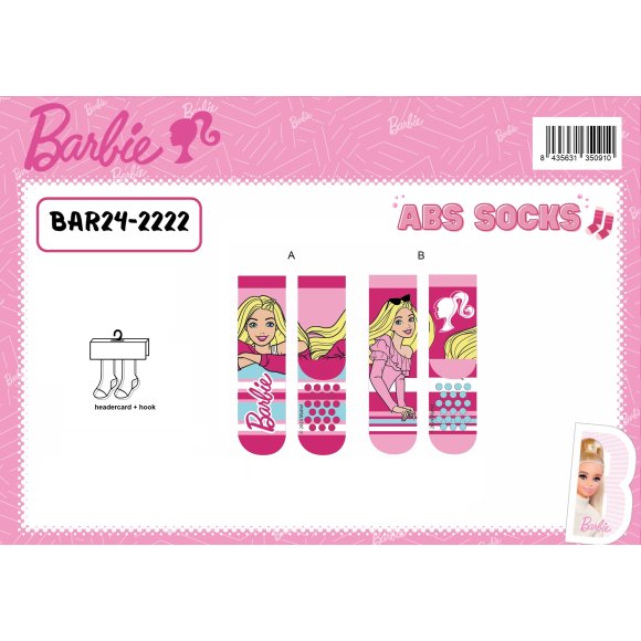 SET 2 PAIA CALZINI BARBIE - TAGLIA DA 23 AL 34