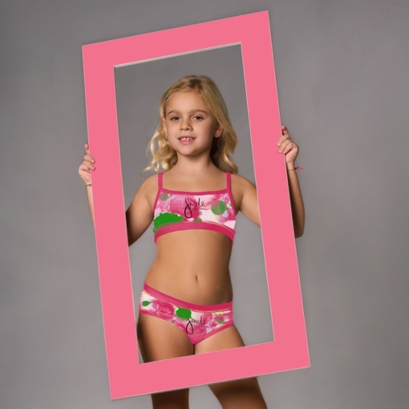 ROSSOPORPORA - COORDINATO BAMBINA COD.CB197 - COLORI ASSORTITI