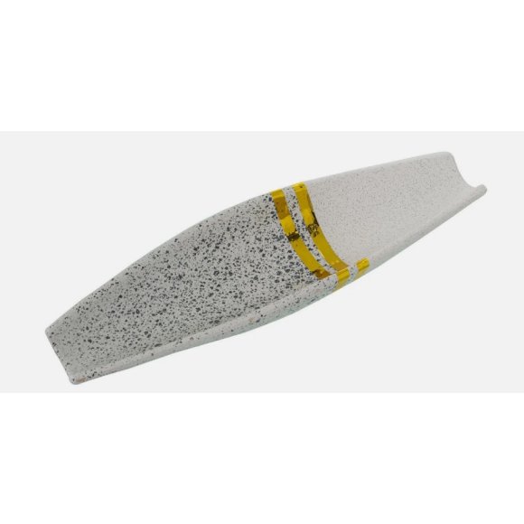 CAMACHO CENTRO TAVOLA CERAMICA 35X11X5 CM - GRIGIO/ORO CAMACHO CENTRO TAVOLA CERAMICA 35X11X5 CM - GRIGIO/ORO
