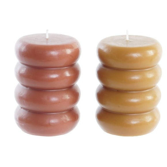 CANDELA CERA 7X7X10 VE-200127 - COLORI ASSORTITI 