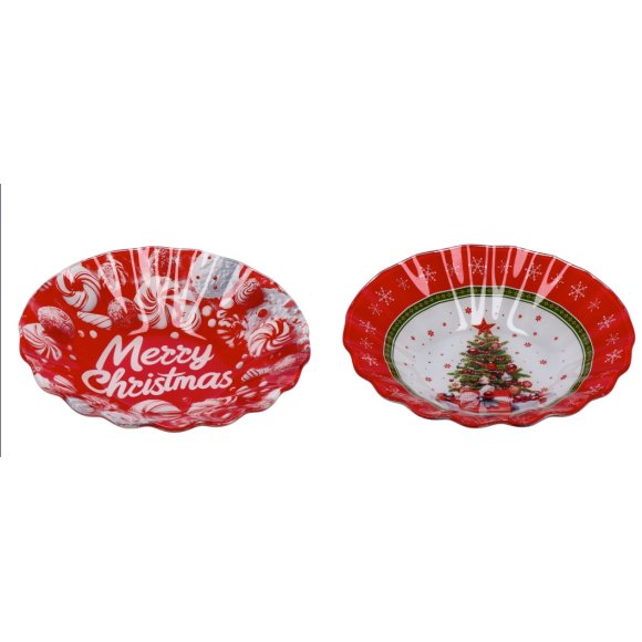 STAR-NATALE- CIOTOLA IN VETRO - COLORI ASSORTITI - DIAMETRO 19 CM 