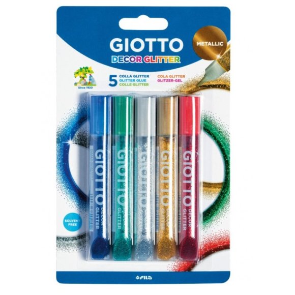 GIOTTO COLLA GLITTER 5 PEZZI 545100