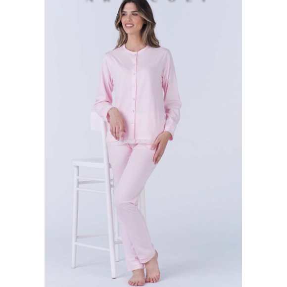 PIGIAMIAMOCI PIGIAMA LUNGO DONNA IN COTONE ART.CP02LAPLDA - ROSA PIGIAMIAMOCI PIGIAMA LUNGO DONNA IN COTONE ART.CP02LAPLDA - ROSA