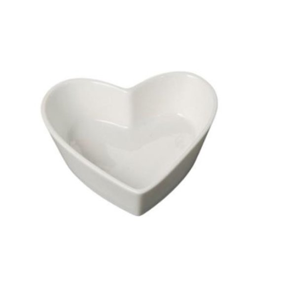 CIOTOLA PORCELLANA FORMA CUORE 11 X 11 X H 4 CM
