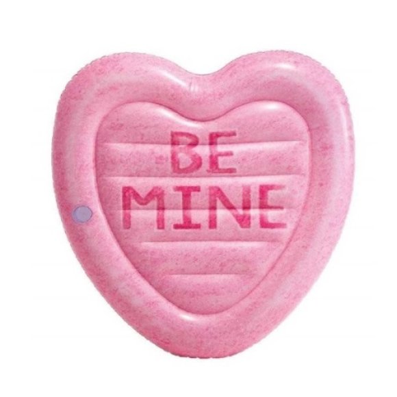 MATERASSINO A FORMA DI CUORE ROSA - 145X142CM