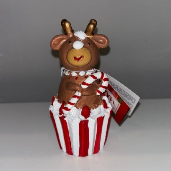 NATALE-DECORAZIONE CUPCAKE IN RESINA 5.5X5