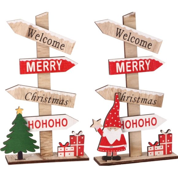 NATALE- DECORAZIONE IN LEGNO - MODELLI ASSORTITI 