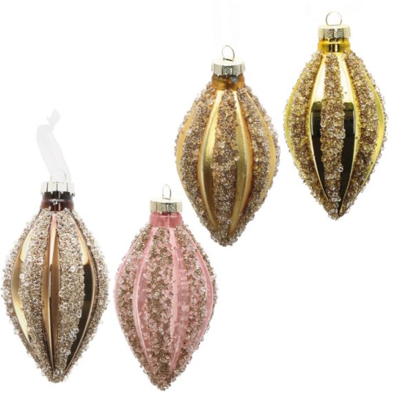 NATALE- DECORAZIONI IN VETRO 7XH13- FANTASIA ASSORTITI 