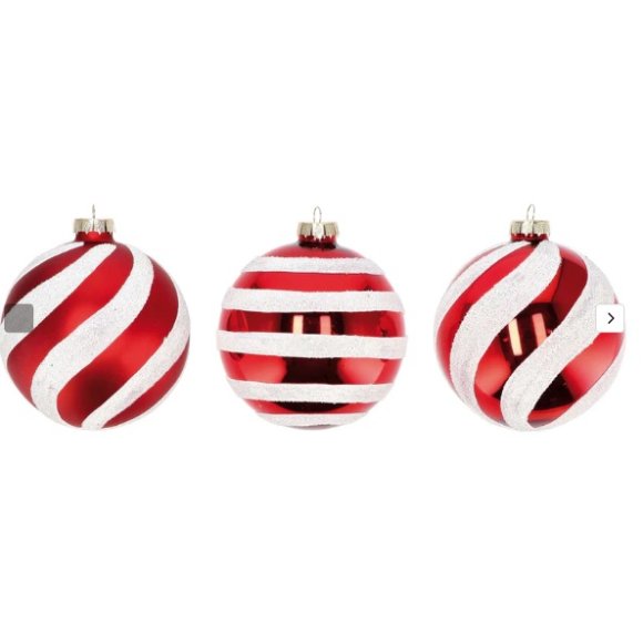 NATALE- PALLINA IN VETRO BICOLORE -FANTASIA ASSORTITI