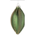 NATALE -DECORAZIONI  NATALIZIE IN VETRO VERDE CON DETTAGLI IN ORO  