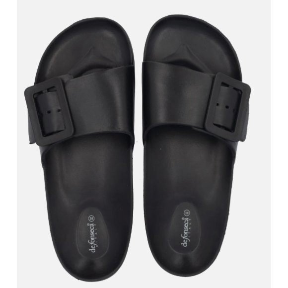 DE FONSECA CIABATTA DONNA SESTRI W56 - NERO DE FONSECA CIABATTA DONNA SESTRI W56 - NERO