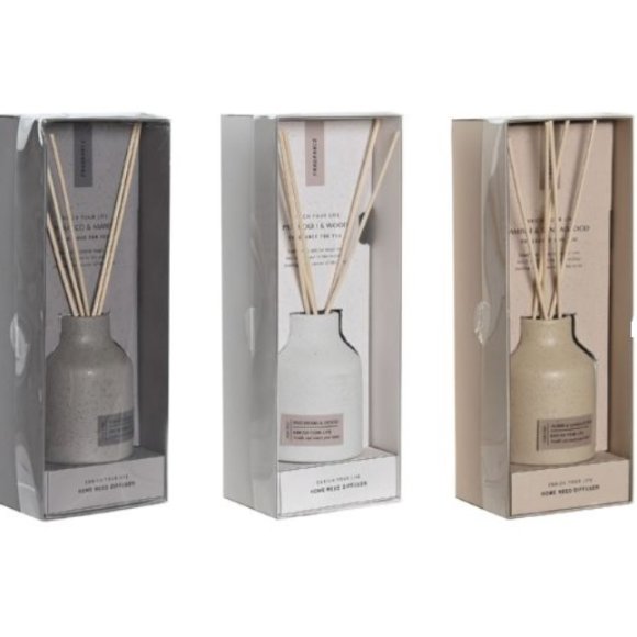DIFFUSORI PER AMBIENTI IN GRES 10X8X27 CM 100 ML - COLORI ASSORTITI DIFFUSORI PER AMBIENTI IN GRES 10X8X27 CM 100 ML - COLORI ASSORTITI