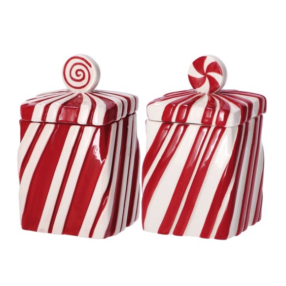 NATALE -SCATOLA A FORMA DI PACCO DI NATALE IN CERAMICA