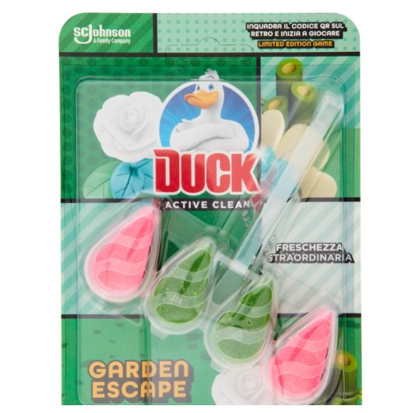 DUCK ACTIVE CLEAN TAVOLETTA IGIENIZZANTE WC ALLA ROSA E FIORI DI LOTO - 38 , 6 GR