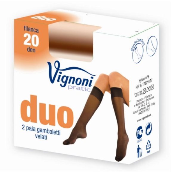 VIGNONI GAMBALETTO DONNA 20 DEN DUO - MIELE 