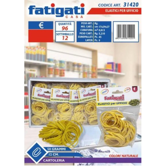 ELASTICI PER UFFICIO 12CM 21420 ELASTICI PER UFFICIO 12CM 21420