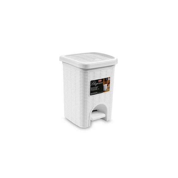Mini pattumiera da bagno Elegance 6 Litri - Bianco 