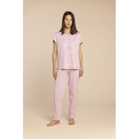 NOIDINOTTE - PIGIAMA DONNA COTONE COD.FA8559AB - ROSA