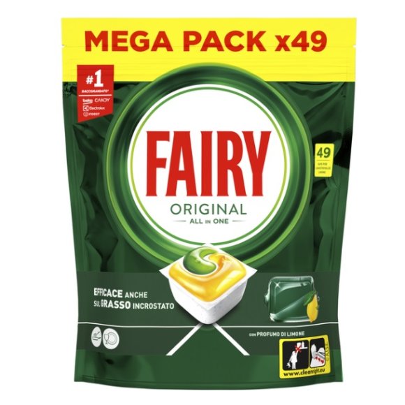 FAIRY TUTTO IN 1 ORIGINAL  LAVASTOVIGLIE AL LIMONE -49 CAPS