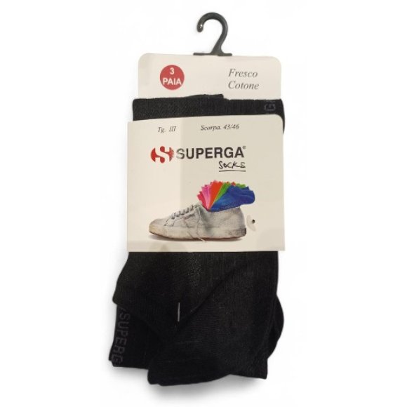 SUPERGA FANTASMINO NERO - 3 PEZZI SUPERGA FANTASMINO NERO - 3 PEZZI