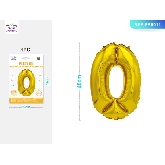PALLONCINO MYLAR ORO - NUMERO 0