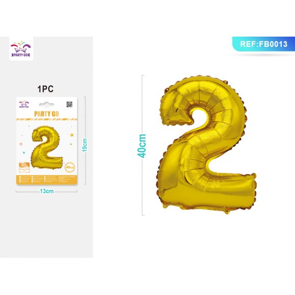 PALLONCINO MYLAR ORO - NUMERO 2