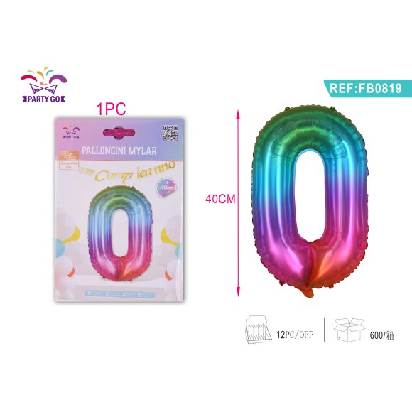 PALLONCINO MYLAR COLORATO - NUMERO 0