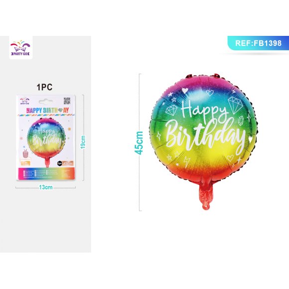 PALLONCINI MYLAR "HAPPY BIRTHDAY"