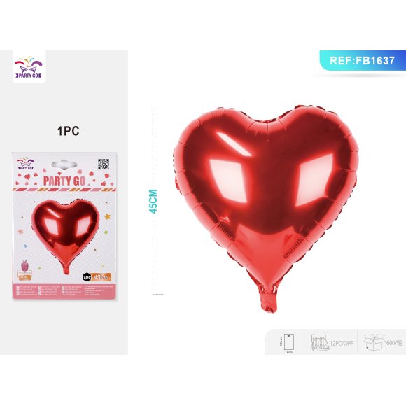 PALLONCINO MYLAR CUORE ROSSO