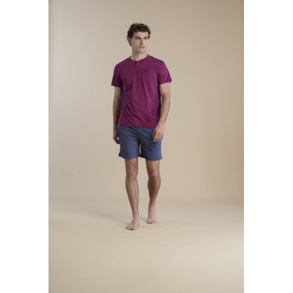 NOIDINOTTE - PIGIAMA UOMO MANICA CORTA IN COTONE COD.FC003064 