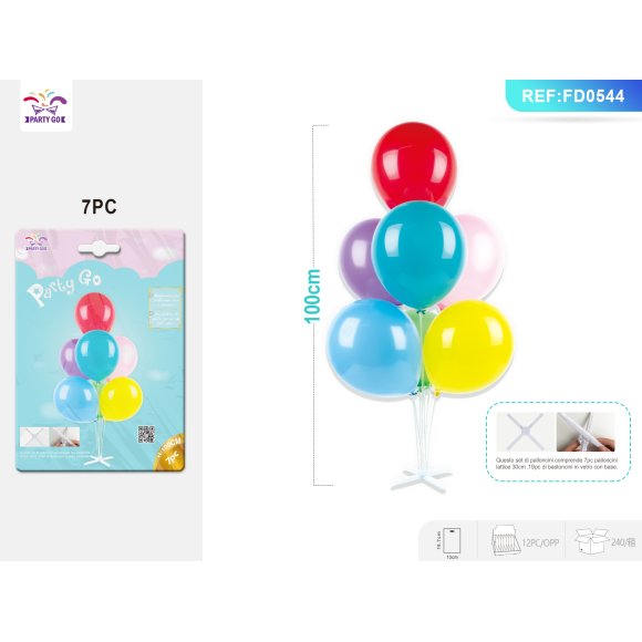 SET PALLONCINI COLORATI 7 PEZZI 