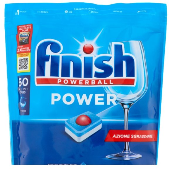 FINISH POWER FRESH PASTIGLIE LAVASTOVIGLIE 60 LAVAGGI 960 GR