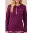 NOI DI NOTTE-Pigiama Donna Caldo Cotone Articolo Fiori FA9267