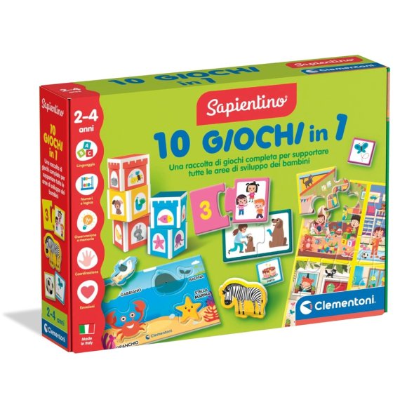CLEMENTONI SAPIENTINO EDUCATIVO 10 GIOCHI IN 1