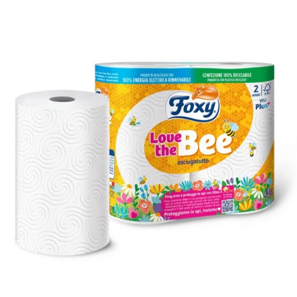FOXY Asciugatutto Love The Bee - 2 rotoli