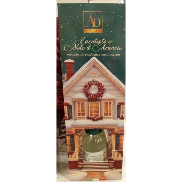 NATALE AD Diffusore Fragranze con midollini Eucalipto & Arancia 125 ml 