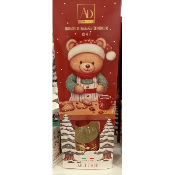 NATALE AD Diffusore Fragranze con midollini LATTE& BISCOTTI 125ML