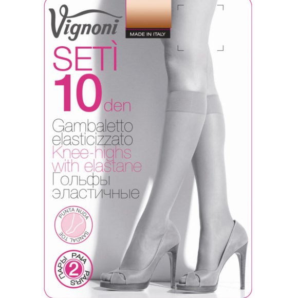 VIGNONI GAMBALETTO DONNA 2 PEZZI 10 DEN - NERO