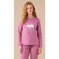 Pigiama donna caldo cotone articolo gatto FA9257