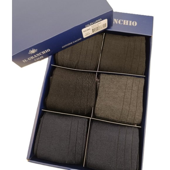 IL GRANCHIO CALZINO UOMO LUNGO ART.GC204 - COLORI ASSORTITI 