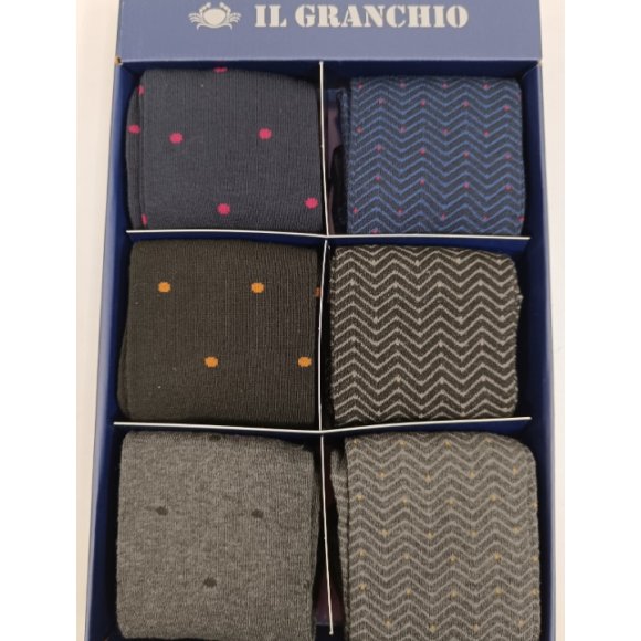 IL GRANCHIO CALZINO UOMO CORTO ART.GC211 - COLORI ASSORTITI 