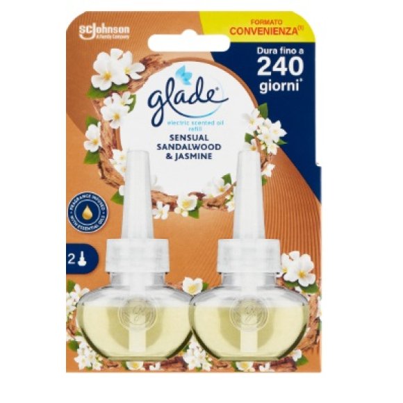 GLADE ELECTRIC OIL DOPPIA RICARICA SANDALO E GELSOMINO 2X20ML