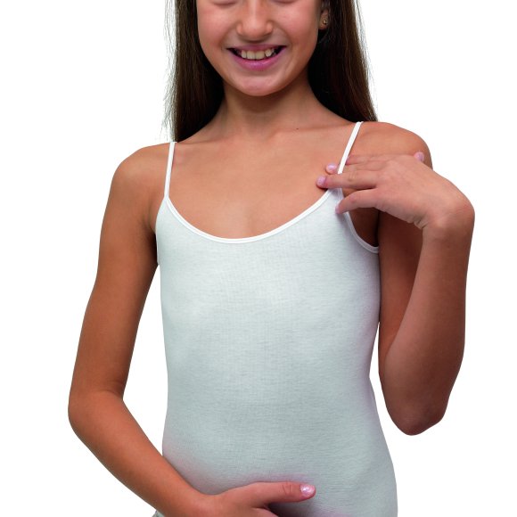 GIEMMETI - CANOTTA BIMBA SPALLA STRETTA COD.31006 - BIANCO