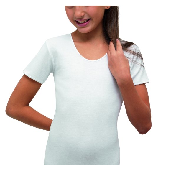 GIEMMETI - CANOTTA BIMBA MEZZA MANICA COD.31008 - BIANCO 