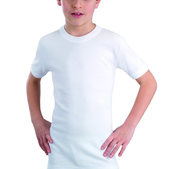 GIEMMETI - CANOTTA BIMBO MEZZA MANICA COD.43006 - BIANCO