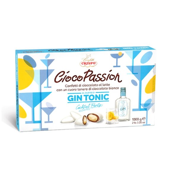 CRISPO CIOCOPASSION CONFETTI GUSTO GIN TONIC CON CIOCCOLATO LATTE E BIANCO - 1KG